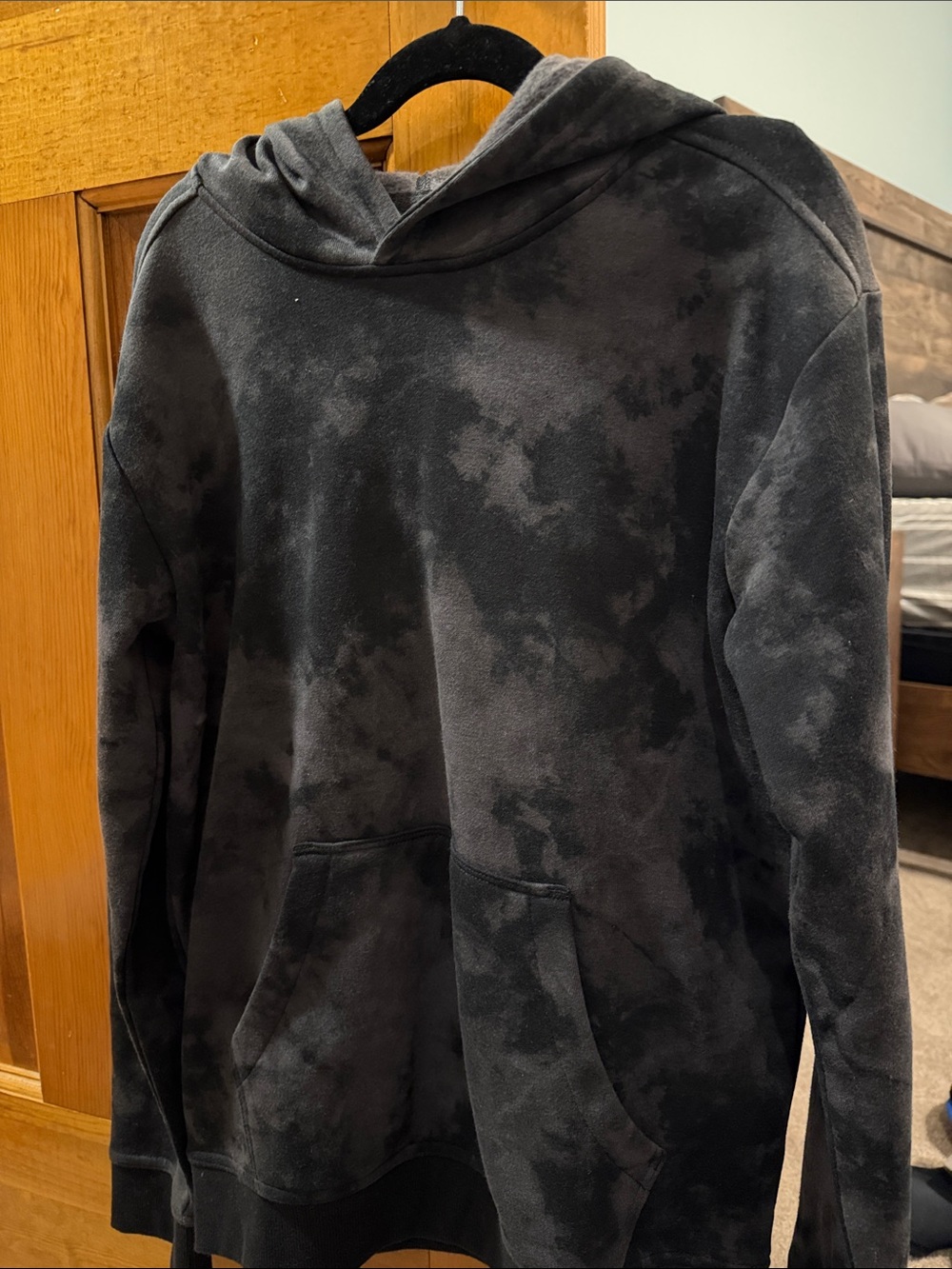 Kids Black Tie-Dye Pullover Hoodie